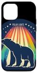 Coque pour iPhone 12/12 Pro Ours cool avec lumières polaires pour les amateurs de belles couleurs