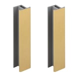 2x jonction de plinthe 120mm finition or doré brossé cuisine raccord connecteur pied de meuble profil PVC plastique