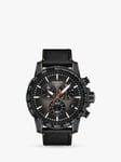 Tissot T1256173608100 Men's T-Sport Chronograph Date Leather Strap Watch, Black