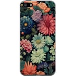 Apple iPhone SE (2016) Gennemsigtigt Telefoncover Färglada blommor