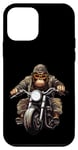 Coque pour iPhone 12 mini singe moto / motard singe
