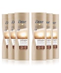 Dove Womens Visible Glow Self-Tan Lotion Nourishing Care For Medium-Dark Skin, 6x400ml - One Size