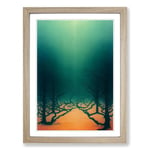 Japanese Forest Gothic Vol.1 Framed Wall Art Print, Ready to Hang Picture for Living Room Bedroom Home Office, Oak A2 (48 x 66 cm)