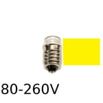 Gul LED signallampa T14x30 5lm E14 0,4W 80-260V