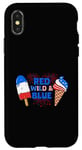 Coque pour iPhone X/XS Rouge sauvage et bleu
