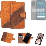 Mobile Phone Sleeve for Doro 8100 Wallet Case Cover Smarthphone Braun 