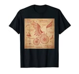 Leonardo da Vinci Flying Bicycles Art Retro Vintage Design T-Shirt