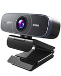 IFOAIR Webcam 1080p 60fps FHD with dual-mic noise cancelling/auto focus/low light correction. Plug and Play USB Camera for Video Calling, Studying, Conference, Gaming