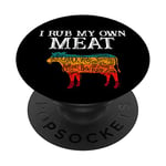 I Rub My Own Meat - International Chef's Day - BBQ Chef Cook PopSockets Support et Grip pour Smartphones et Tablettes