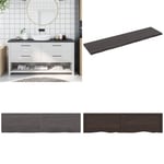 Bänkskiva badrum mörkbrun 160x40x(2-4) cm behandlat massivt trä - Bänkskiva För Badrum - Bänkskivor För Badrum - Home & Living