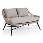 Brafab Pembroke 2-sits soffa konstrotting beige och dynor tyg sand