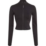 Calvin Klein Sport Seamless Zip Up Jacket Svart polyamid Large Dam