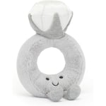 Jellycat Amuseables Diamant Ring Plyschleksak, 20 cm | Vigselring Plysch | Förlovnings- och Bröllopspresent