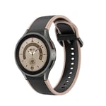 System-S Bracelet 20mm en Silicone pour Samsung Galaxy Watch 5 4 Smartwatch Noir Blanc, Noir + blanc, Eine Grösse