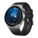 Huawei Watch Gt 3 Pro Titanium Smart Watch 46 Mm En Caoutchouc, Écran Amoled De 1,43 Pouce, Prise En Charge De La Durée De Vie De La Batterie Ecg / Gps / 14 Jours (Noir)