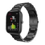 Amazfit GTS/GTS 2 Stilrent länkarmband i metall, Svart