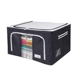 Oxford Cloth Storage Box, Large Oxford Cloth Storage Box,Oxford Fabric Storage Box with Steel Frame for Storage Box, Foldable, Keep in Your Storage Beds, Closets, Wardrobes, Storage Cabinets