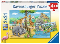 Ravensburger - Puzzle Enfant - Puzzles 2x24 p - Bienvenue au zoo - Dès 4 ans - 07806