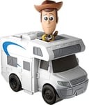 Pixar Disney Pixar Toy Story 4, mini-figurine Woody avec véhicule RV, jouet miniature pour enfant, GCY61