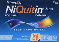 NiQuitin CQ Original Nicotine Patches 21mg - Step 1 - 1 Week Supply - 7 Patches