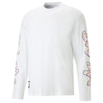 PUMA T-skjorte Neymar Jr. Creativity Langermet - Hvit/gul Limited Edition T-skjorter male
