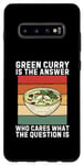 Coque pour Galaxy S10+ Le curry vert est la réponse qui se soucie de la question