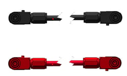 Batterikabel ES08 til ES08 for seriekobling, 25cm