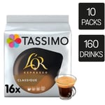 Tassimo Coffee Pods L'OR Espresso Classique 10 Packs (160 Drinks)