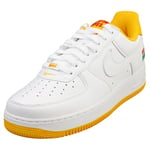 Nike Air Force 1 Low Retro Qs Mens White Gold Fashion Trainers - 7.5 UK