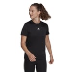 Adidas Womens Aeroknit Seamless Sports T Shirt Black UK Size XL