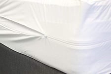 Fully Encased Waterproof Antibacterial Anti-Bed Bug Mattress Protector with Zip Closure-Double