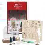 Creativ DIY snöglob med ledbelysning - H: 10 + 12,5 cm 2 st
