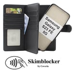 Skimblocker Samsung Galaxy S23 FE 5G XL Magnet Plånboksfodral (Svart)