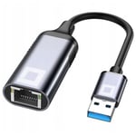 CO2 USB-A ETHERNET ADAPTER LAN GIGABIT RJ45 NETTVERKSKORT 1000MBPS