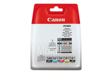 Canon CLI-581 BK/C/M/Y Multi Pack - 4 pakker - sort, gul, cyan, magenta - original - blækbeholder