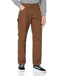Dickies Men's Relaxed Fit Straight Leg Duck Carpenter Jeans, Brown, 42W 32L UK
