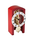 Hermle Horloge de Table en Bois, Rouge, 18 cm x 9 cm x 11 cm