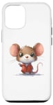 Coque pour iPhone 15 Pro animaux drôles, souris incroyable