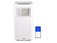 Daewoo COL1574 3In1 Smart Portable Air Conditioning Unit, 9000BTU WIFI, Air Conditioning, Fan Only, Dehumidifier, App Control, Remote Control, 24Hour Timer For Home And Office, Energy Class A, White