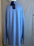 BNWT Ralph Lauren Light Blue, Long Sleeve, 100% Cotton Polo Shirt Size 2XL