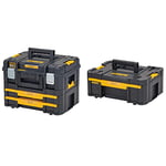 DEWALT DWST83395-1 Suitcase, Black and Yellow & DeWalt DWST1-70705 T-Stak III Tool Storage Box with Drawer, Yellow/Black, 17.6 cm*44.0 cm*31.4 cm