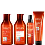 Redken Frizz Dismiss Shampoo, Conditioner, Treatment and Hair Serum Routine for Smoothing Frizzy Hair