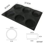 IFMGJK Silicone Bun Bread Forms Non Stick Baking Sheets Perforated Hamburger Molds Muffin Pan Tray (Color : GB008F)