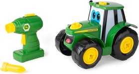 John Deere Build a Johnny Tractor, 16 Piece Building Farm Toy Car, Tractor Toy w