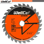 WellCut TCT Saw Blade 160mm x 28T x 20mm Bore Suitable For Festool - TS55