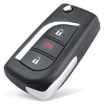 NUIOsdz Coque de Protection de clé de Voiture à 3 Boutons de Remplacement de Voiture, pour Lexus LX470 GX470 RX300