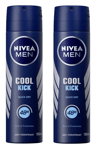 2x Nivea Men COOL KICK Quick Dry 48h Anti-Perspirant 150ml