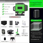 Niveau laser professionnel 4D auto-nivelant, 360° rotatif, 16 lignes laser vert puissant, rechargeable, télécommande et contrôle mobile, compact et multifonction