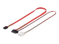 Goobay - Sata-Kabel - Sata, 2 Pin Molex (P) Till Smal Sata (P) - 30 Cm