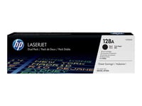 HP 128A - Pack de 2 - noir - originale - LaserJet - cartouche de toner (CE320AD) - pour Color LaserJet Pro CM1415fn, CM1415fnw, CP1525n, CP1525nw